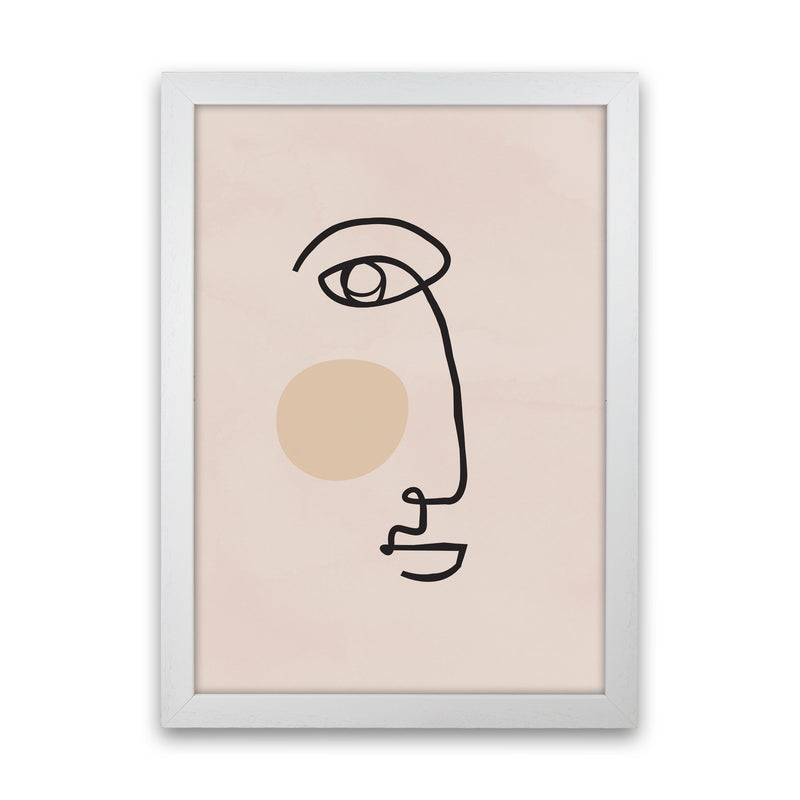 Absract 2 Face Line Art Art Print by Essentially Nomadic White Grain