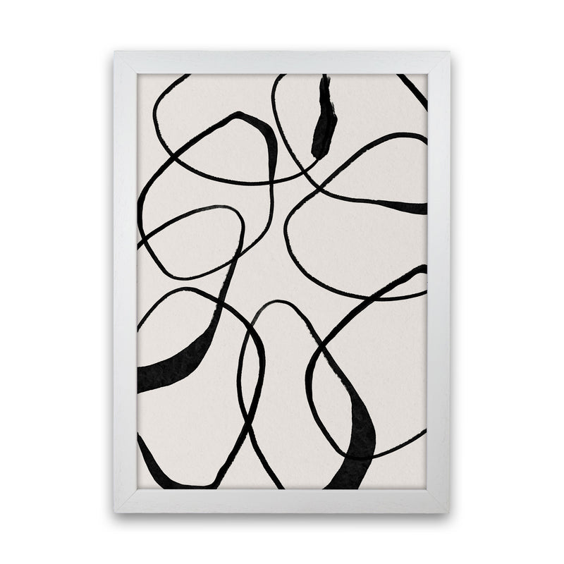 Abstract Scribble Art Print by Essentially Nomadic White Grain