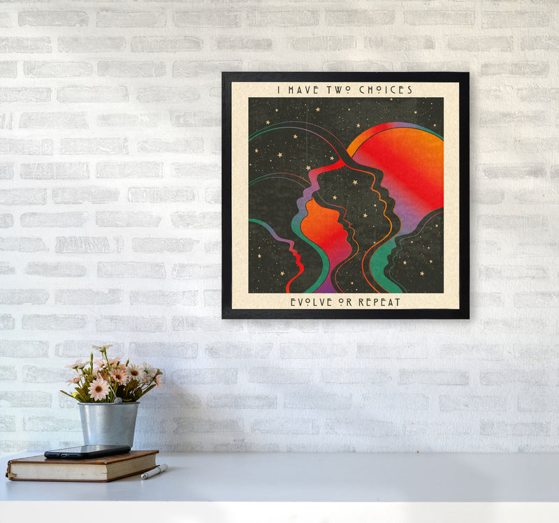 Evolve Or Repeat Art Print by Inktally5050 White Frame