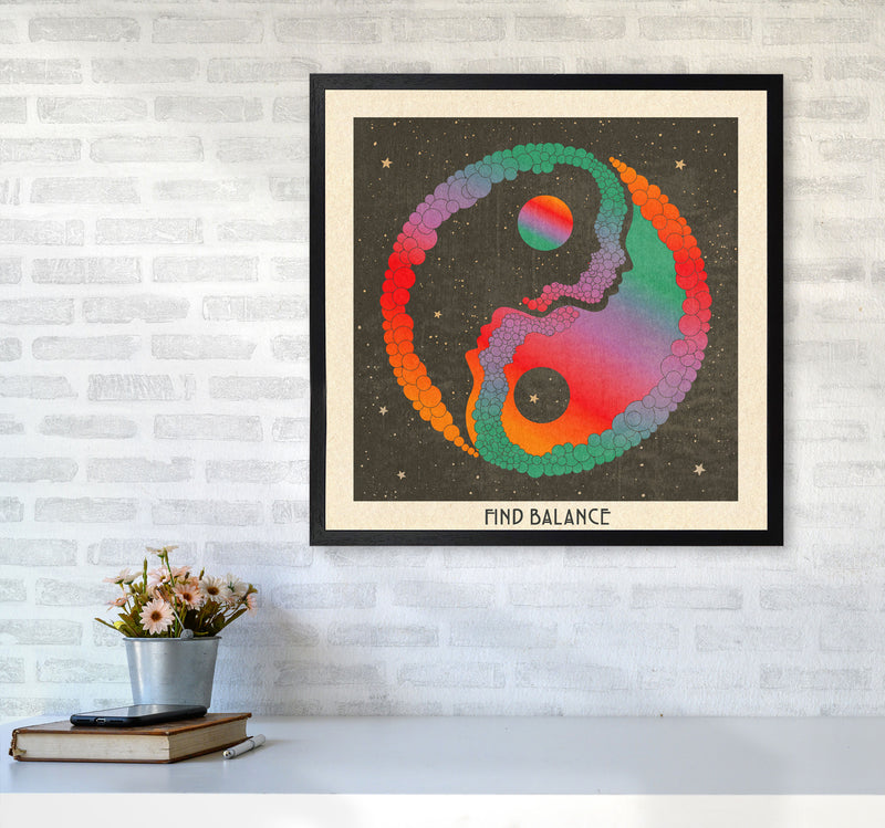 Find Balance Art Print by Inktally6060 White Frame