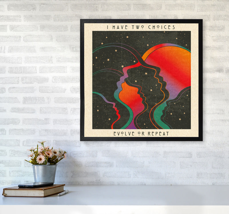 Evolve Or Repeat Art Print by Inktally6060 White Frame