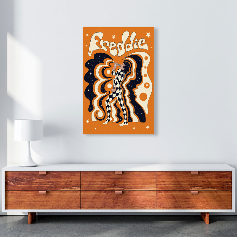 Freddie Orange-01 Art Print by Inktally A1 Canvas