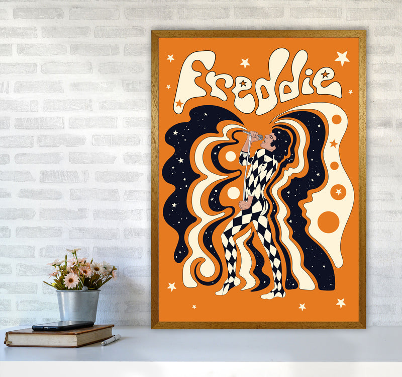 Freddie Orange-01 Art Print by Inktally A1 Print Only