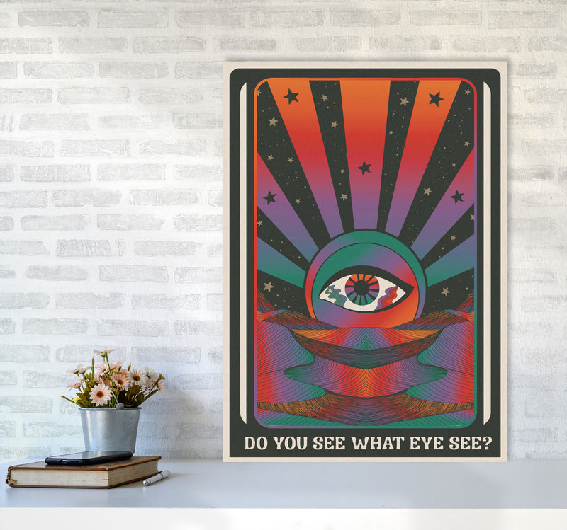 Do You See What Eye See For Print Art Print by Inktally A1 Black Frame