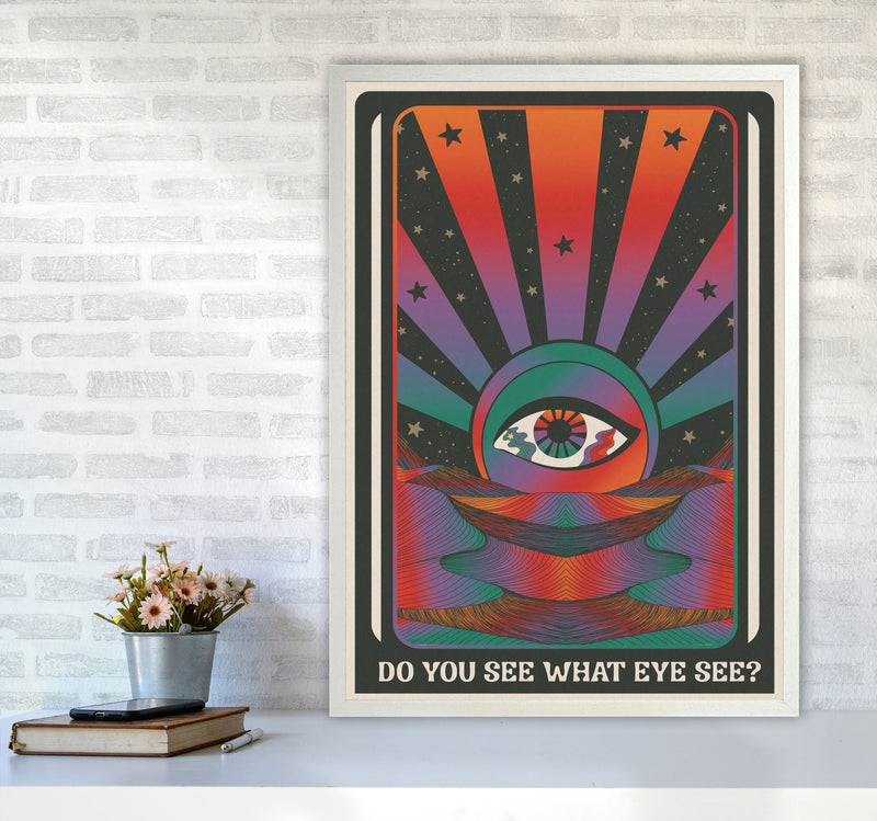 Do You See What Eye See For Print Art Print by Inktally A1 Oak Frame
