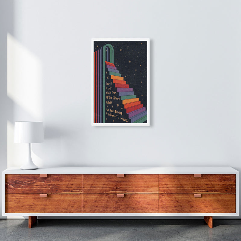 Stairway To Heaven A1 Gelato Art Print by Inktally A2 Canvas
