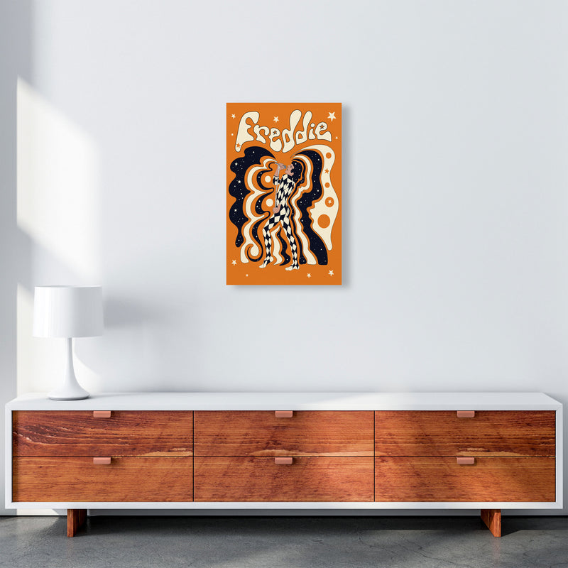 Freddie Orange-01 Art Print by Inktally A3 Canvas