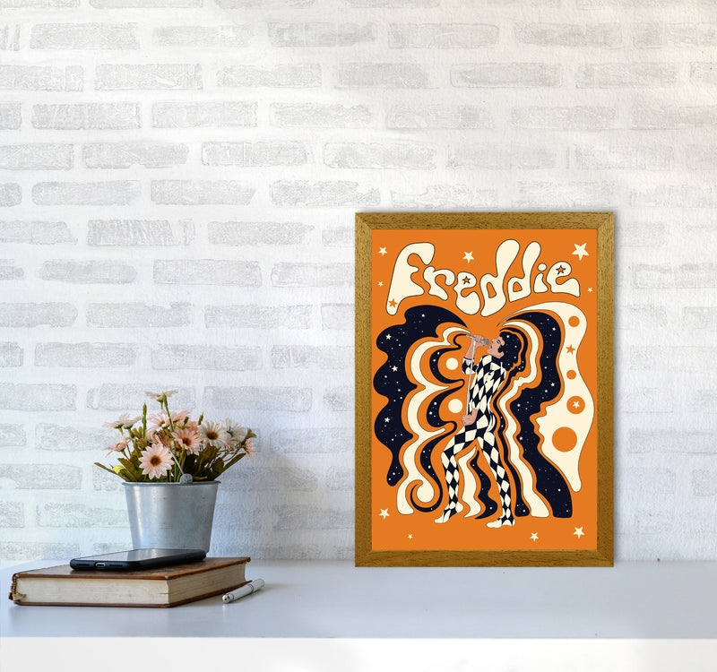 Freddie Orange-01 Art Print by Inktally A3 Print Only