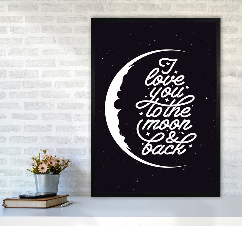 I Love You To The Moon And Back Copy Art Print by Jason Stanley A1 White Frame