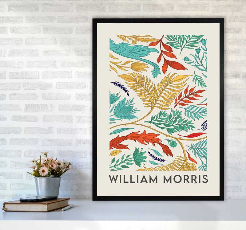 William Morris- Vibrant Wild Flowers Art Print by Jason Stanley A1 White Frame