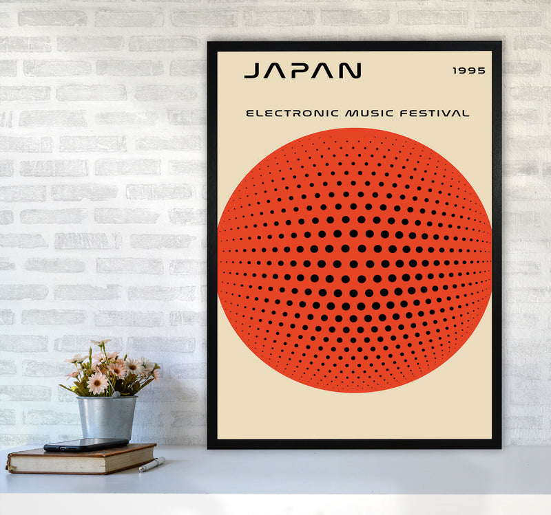 Japan Electronic Music Festival Art Print by Jason Stanley A1 White Frame