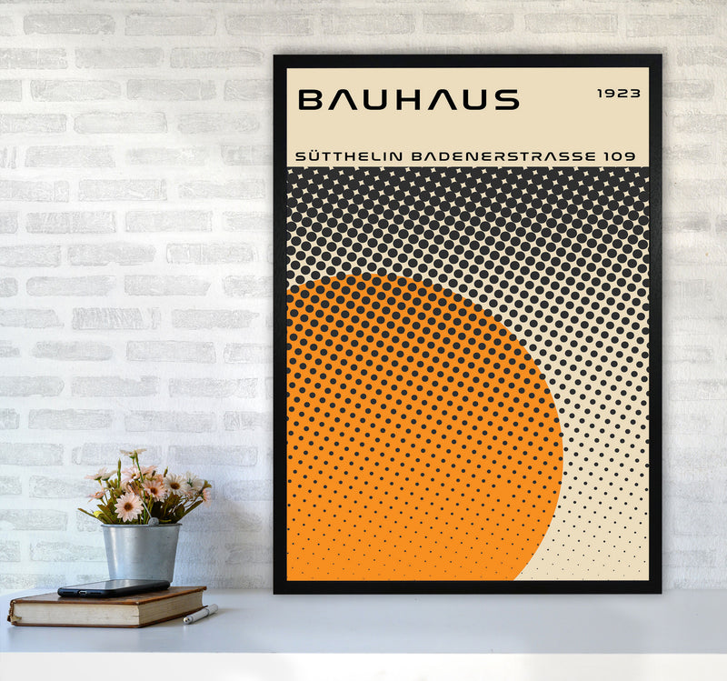 Bauhaus Geometric Yellow Vibe II Art Print by Jason Stanley A1 White Frame