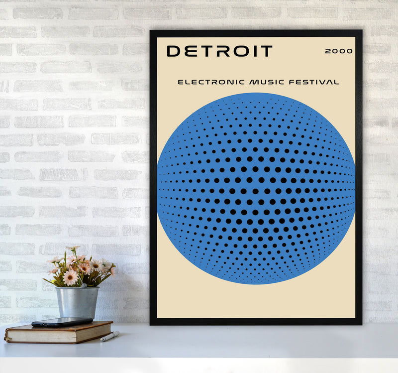 Detroit Electronic Music Festival Art Print by Jason Stanley A1 White Frame