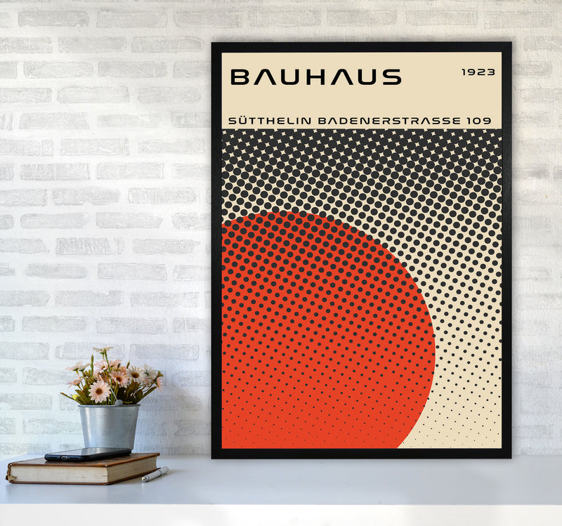 Bauhaus Geometric Red Vibe II Art Print by Jason Stanley A1 White Frame