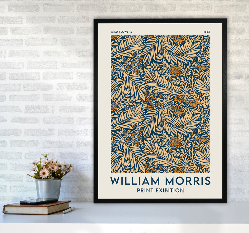 William Morris- Wild Flowers Art Print by Jason Stanley A1 White Frame
