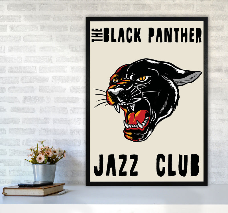 Black Panther Jazz Club II Art Print by Jason Stanley A1 White Frame