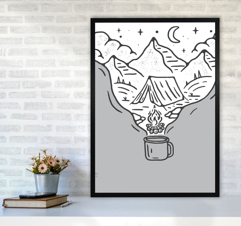 It All Started With Coffee Art Print by Jason Stanley A1 White Frame