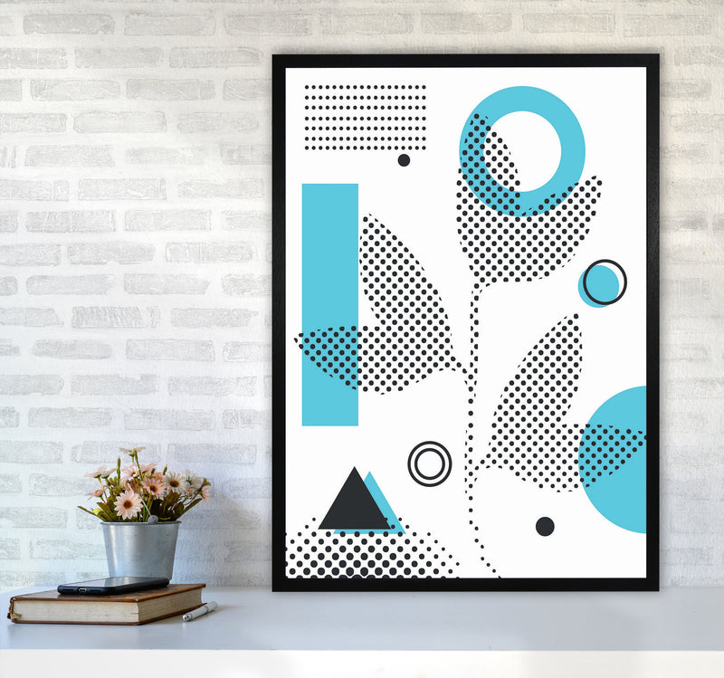 Abstract Halftone Shapes 3 Art Print by Jason Stanley A1 White Frame