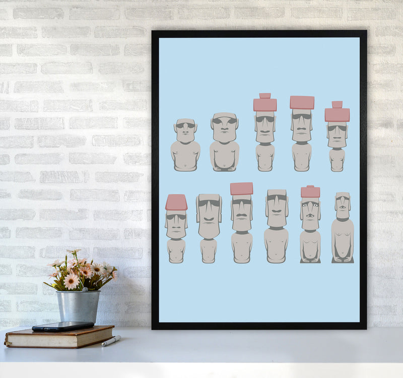 Monolithic Human Figures Art Print by Jason Stanley A1 White Frame