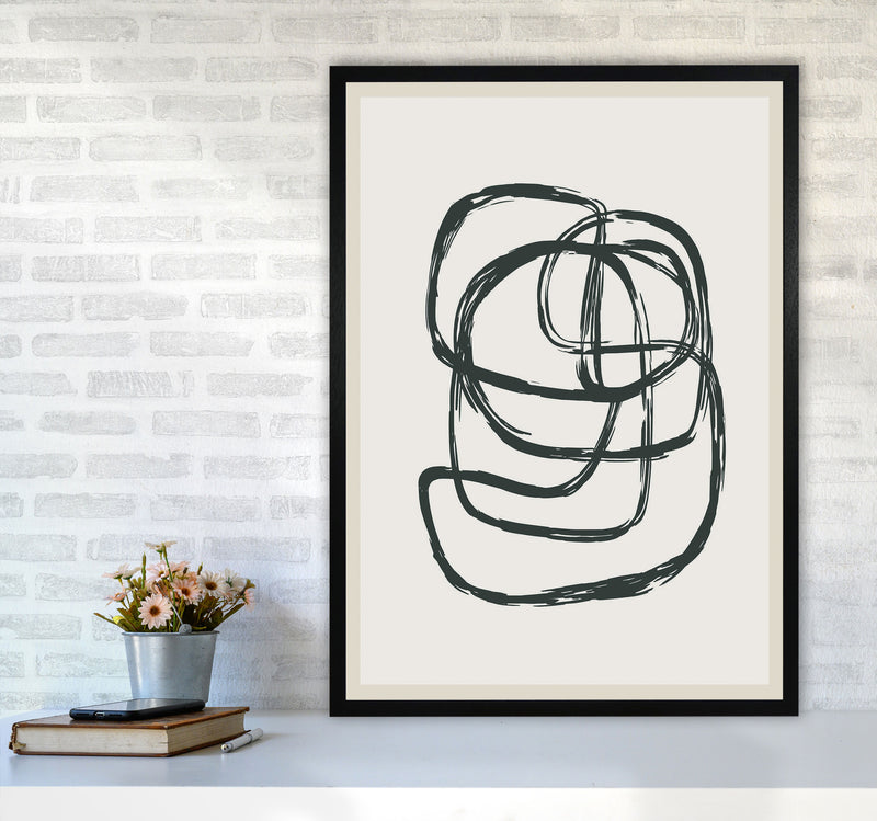 Modern Abstract Shapes 2 Art Print by Jason Stanley A1 White Frame