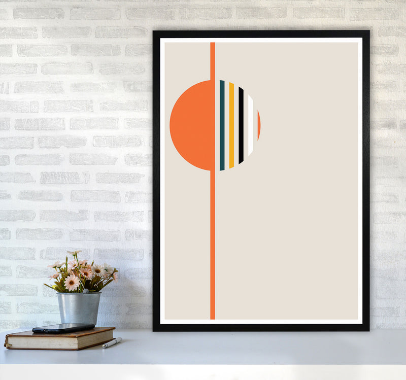 Retro Geometric Circle 4 Art Print by Jason Stanley A1 White Frame