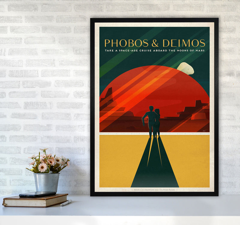 Spacex - Phobos & Deimos Art Print by Jason Stanley A1 White Frame