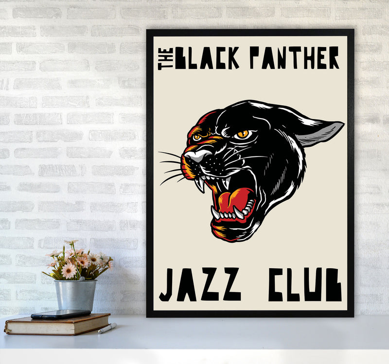 Black Panther Jazz Club Art Print by Jason Stanley A1 White Frame