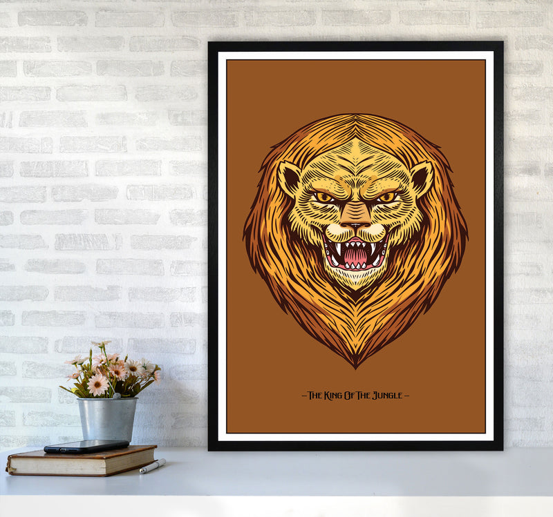 The King Of The Jungle Art Print by Jason Stanley A1 White Frame