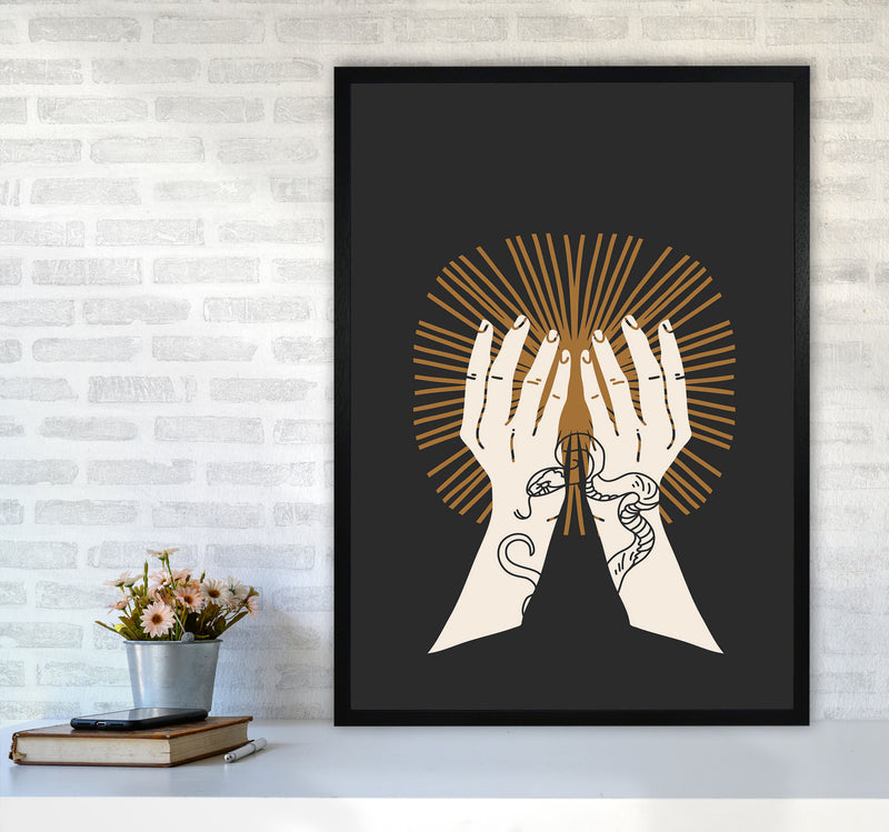 Hand Drawn Spiritual Art Print by Jason Stanley A1 White Frame