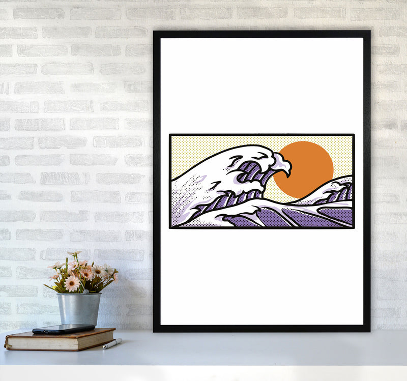 Japanese Wave Vibes Art Print by Jason Stanley A1 White Frame