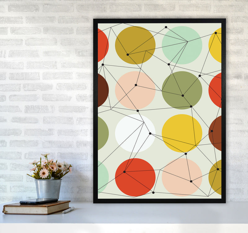 Geometry On Circles Art Print by Jason Stanley A1 White Frame