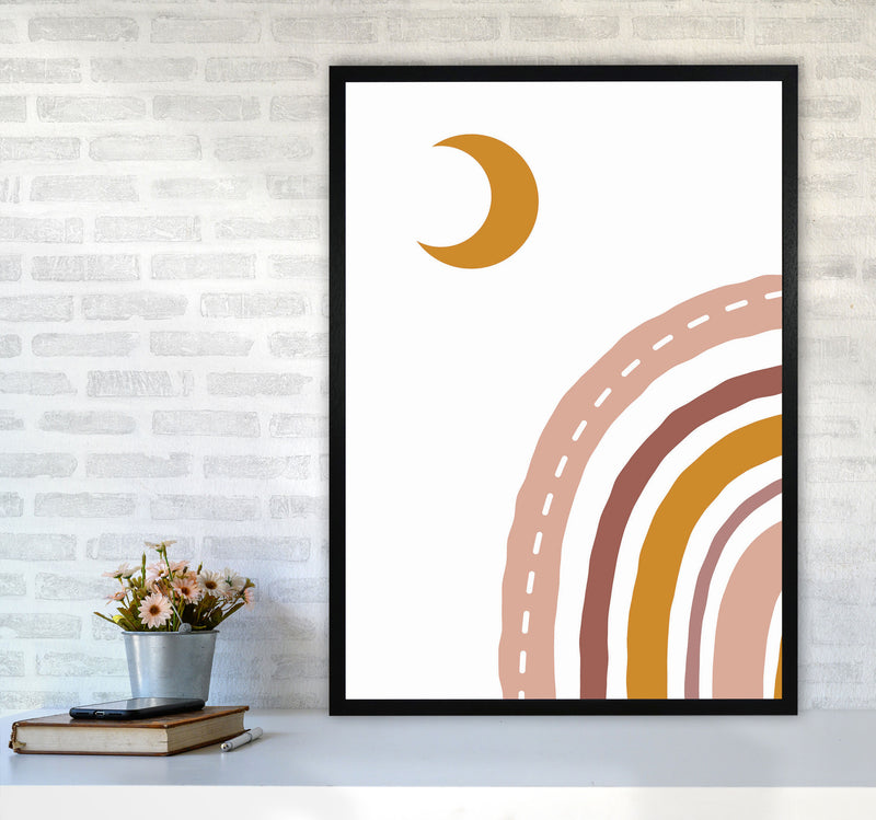 Abstract Moonvibes Art Print by Jason Stanley A1 White Frame
