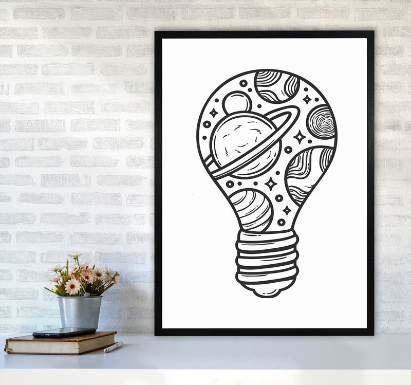 I Just Had An Idea Art Print by Jason Stanley A1 White Frame