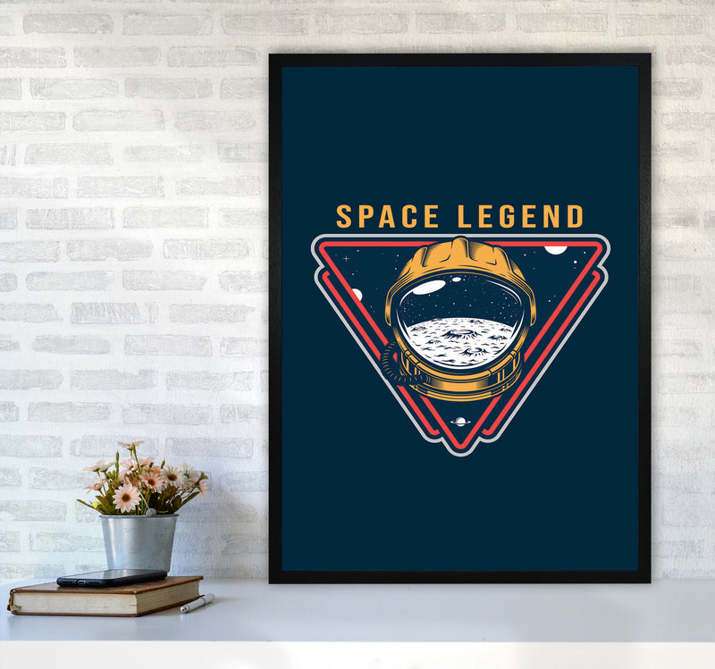 Space Legend Blue Art Print by Jason Stanley A1 White Frame