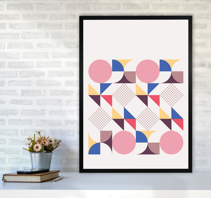 Retro Geometric 1 Art Print by Jason Stanley A1 White Frame