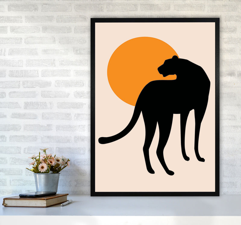 Leopard Sun Poster Art Print by Jason Stanley A1 White Frame