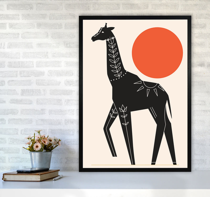 Giraffe In The Sun Art Print by Jason Stanley A1 White Frame