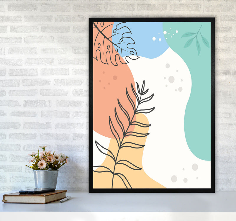 Abstract Leaves II Art Print by Jason Stanley A1 White Frame