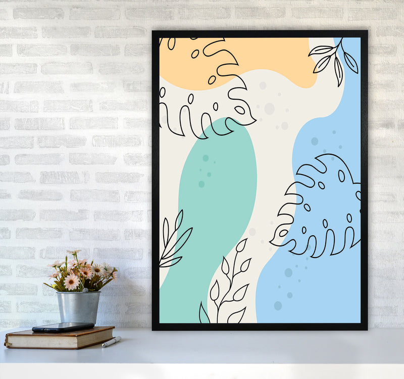 Abstract Leaves I Art Print by Jason Stanley A1 White Frame