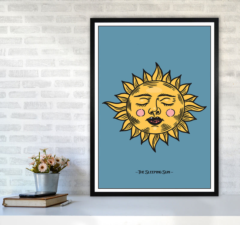 The Sleeping Sun Art Print by Jason Stanley A1 White Frame