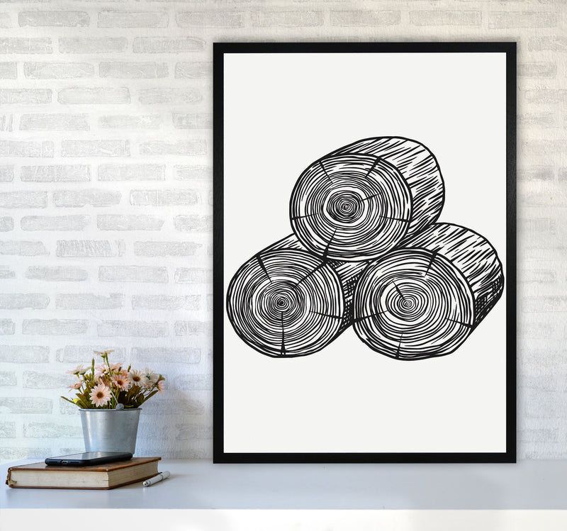 Stack O' Firewood Art Print by Jason Stanley A1 White Frame