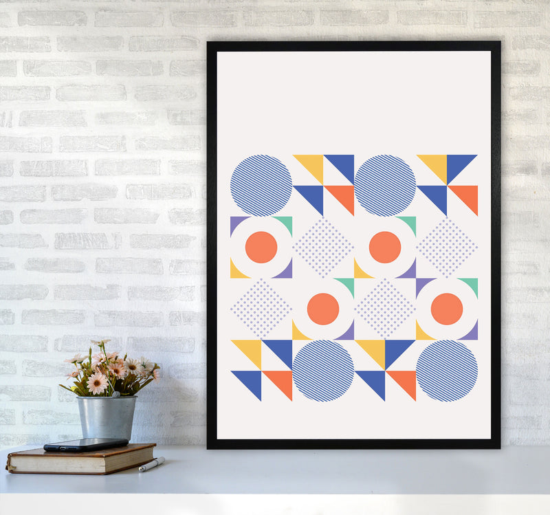 Retro Geometric 2 Art Print by Jason Stanley A1 White Frame