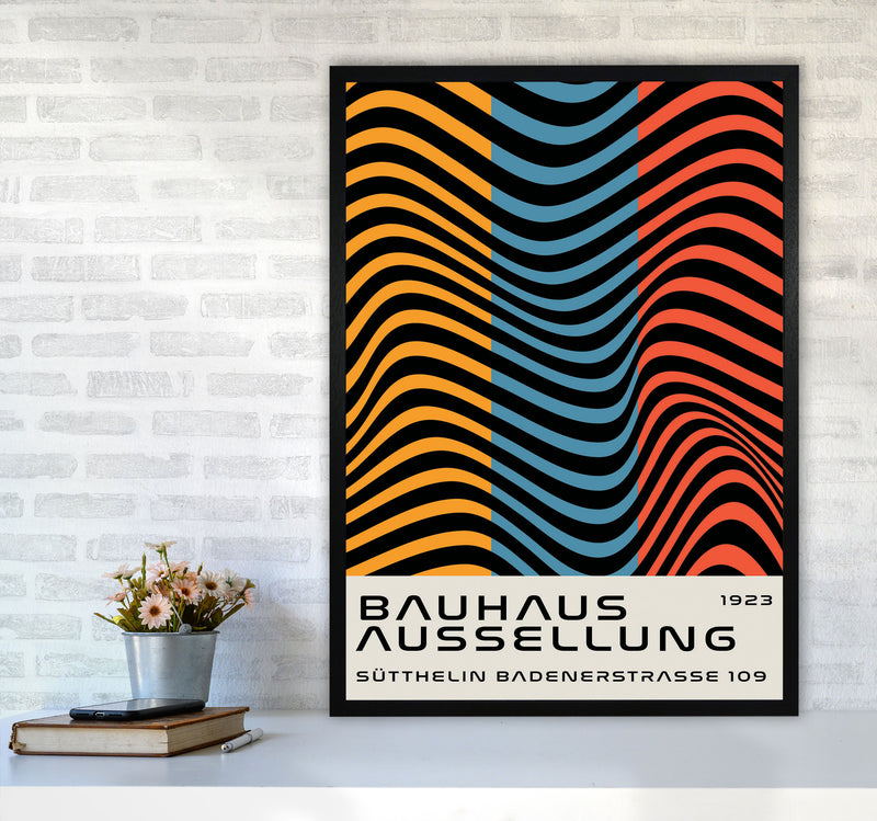 Bauhaus Tri-Color Art Print by Jason Stanley A1 White Frame