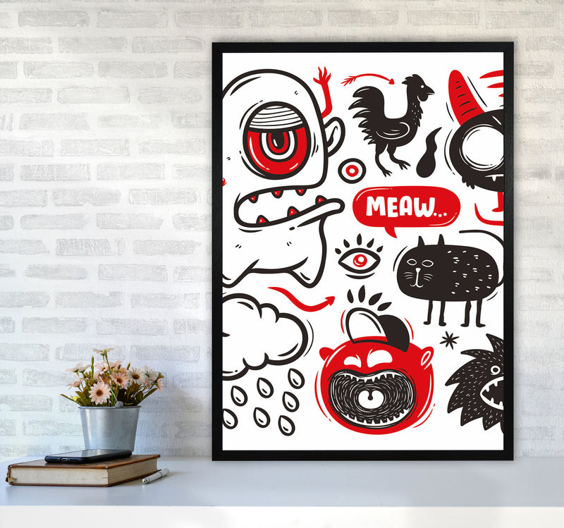 This Is A Doodle Art Print by Jason Stanley A1 White Frame