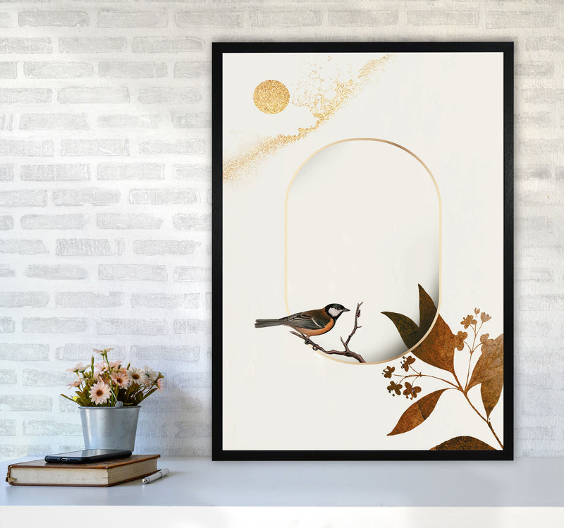 Bird On A Branch Art Print by Jason Stanley A1 White Frame