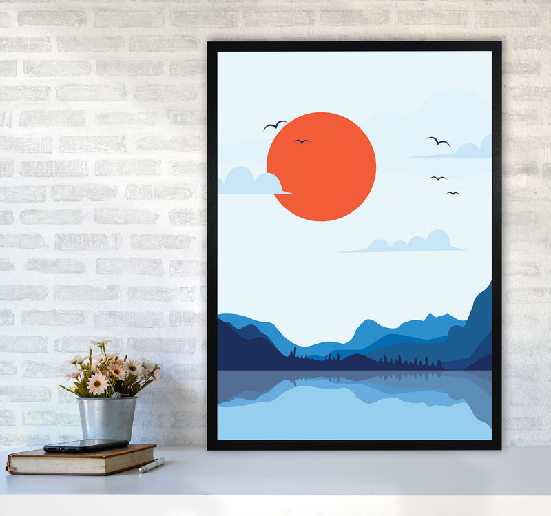 Japanese Sunset Art Print by Jason Stanley A1 White Frame