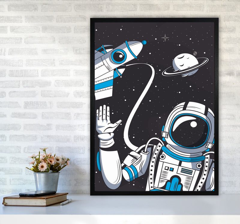 Hello From Space Art Print by Jason Stanley A1 White Frame