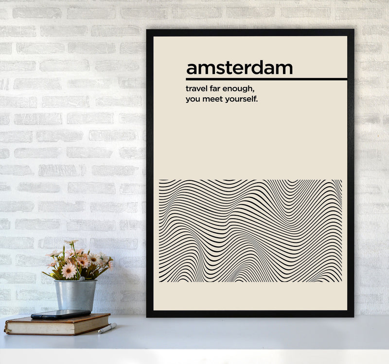 Amsterdam Travel Art Print by Jason Stanley A1 White Frame