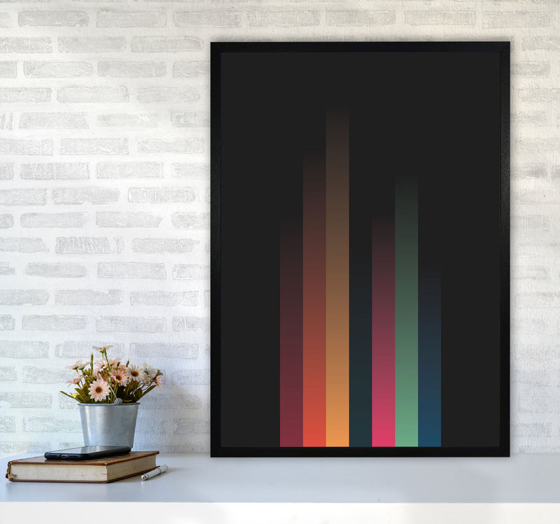 Faded Stripes 3 Art Print by Jason Stanley A1 White Frame