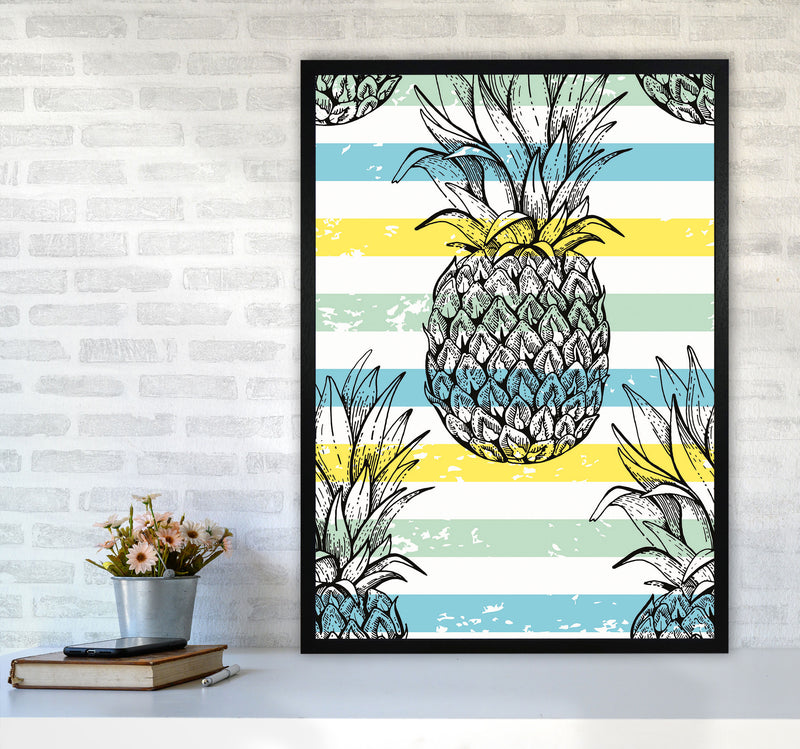 Pineapple Party Art Print by Jason Stanley A1 White Frame